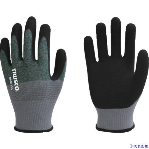 ■TRUSCO ニトリルゴム背抜き手袋 薄手 13ゲージ M NBGF13M(6625342)