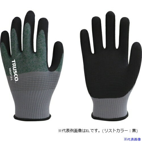 ■TRUSCO ニトリルゴム背抜き手袋 薄手 13ゲージ L NBGF13L(6625348)