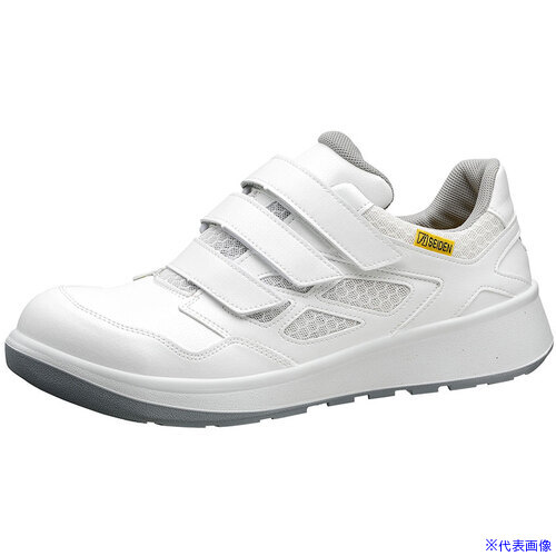 ■ミドリ安全 静電セフティスニーカー G4シリーズ(バンドタイプ) G4695静電ホワイト 25.5cm G4695SEIDENW25.5(6791433)[送料別途お見積り][法人限定][掲外取寄]