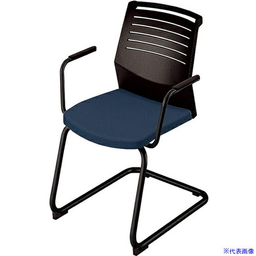 ■NAIKI ミーティングチェアー(肘付) E290型 オセディア osedia E298VB1NBL(6808521)[送料別途お見積り][法人限定][掲外取寄]