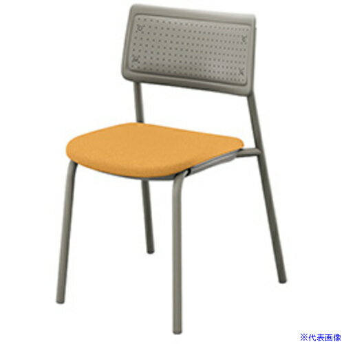 ■NAIKI ミーティングチェアー(肘無) E490型 E490FG2PYE(6808523)[送料別途お見積り][法人限定][掲外取寄]