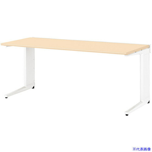 ■NAIKI 平デスク トリアス TR型/天板：シルクウッド 本体：クリアーホワイト/W1600×D700×H720 TRH167FWS(6810190)[送料別途お見積り][法人限定][掲外取寄]