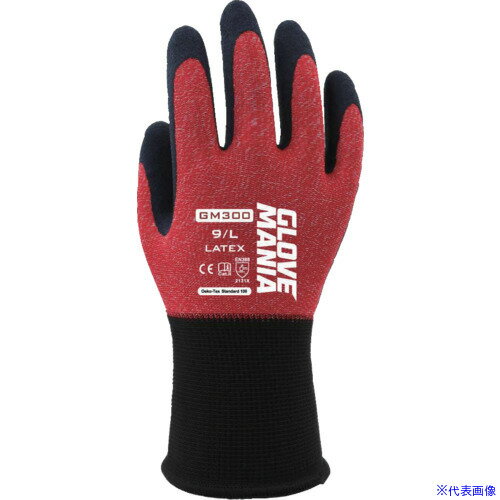 ■川西 GM300 グローブマニア ラテックス レッド Mサイズ GM300RM(6810404)
