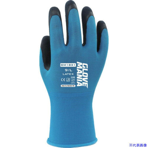 ■川西 GM1831 グローブマニア ラテックス ブルー Mサイズ GM1831BLM(6810406)