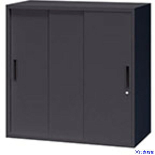 Rakuten - ■NAIKI スチール引違い書庫(3枚扉) CW型収納庫(ブラックタイプ) CW0909H3BB(6815061)[送料別途お見積り][法人限定][外直送]