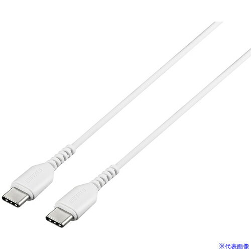 ■バッファロー Type-Cケーブル C-C 2.0m ホワイト BSMPCCC120WH(6830357)[送料別途見積り][法人・事業所限定][掲外取寄]