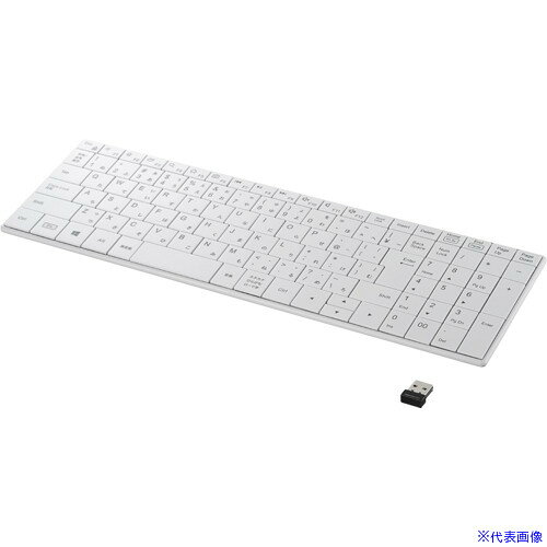 ■バッファロー 2.4GHz無線 コンパクトキーボード ホワイト BSKBW330WH(6841069)[送料別途見積り][法人・事業所限定][掲外取寄]