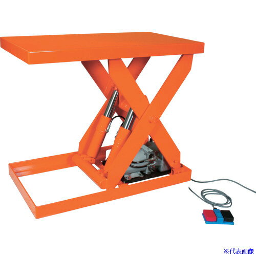 ■TRUSCO テーブルリフト1000kg 油圧式 800X1500X155〜1205 昇降速度(秒)35/30(50Hz...