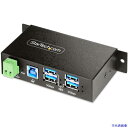 ■StarTech USBハブ/マネージドUSB/USB 3.2 Gen 1 Type−A/4ポート/産業用/ESDレベル4/業務用拡張ハブ 5G4...