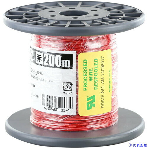 オレンジブック トラスコ中山　TRUSCOKYОWA UL耐熱架橋ビニル絶縁電線 赤 長さ200m 〔品番:UL1571AWG32200MRD〕[ 注番:6909022]特長●絶縁体が照射架橋ビニルのため、耐熱性にすぐれています。用途●小型電子機器の内部配線等に。仕様●芯数：1●サイズ(AWG)：32●仕上がり外径(mm)：約0.54●許容電流(30℃)(A)：1.4●色：赤●長さ(m)：200●定格電圧(V)：30仕様2●導体構成(本/mm)：7/0.08材質/仕上セット内容/付属品注意原産国（名称）日本JANコード4930393118074本体質量120gオレンジブック トラスコ中山　TRUSCOKYОWA UL耐熱架橋ビニル絶縁電線 赤 長さ200m 〔品番:UL1571AWG32200MRD〕[注番:6909022][本体質量：120g]分類》電子機器》電気・電子部品》ケーブル☆納期情報：メーカー取り寄品（弊社より発送）