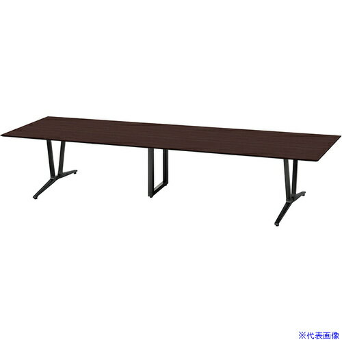 ■NAIKI ミーティングテーブル(舟底) アドコード ADC型/天板：マスターオーク 脚部：ブラック/W3600×D90..