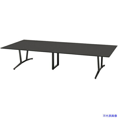 ■NAIKI ミーティングテーブル(舟底) アドコード ADC型/天板:ブラック 脚部:ブラック/W3600×D1200 ADC36..