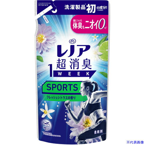 ■P＆G 柔軟剤 レノア 超消臭1WEEK SPORTS フレッシュシトラスの香り 詰め替え 340ml 434697(6922611)×16[送料別途お見積り][法人限定][掲外取寄]