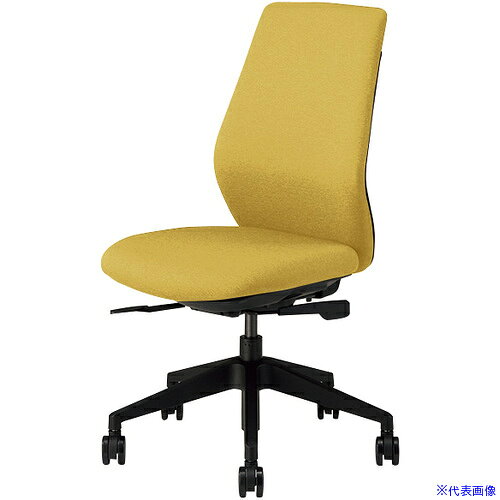 ■NAIKI ワークチェアー(肘なし) NCE型/イエロー/肘無 NCE512FPYE(6931528)[送料別途お見積り][法人限定..