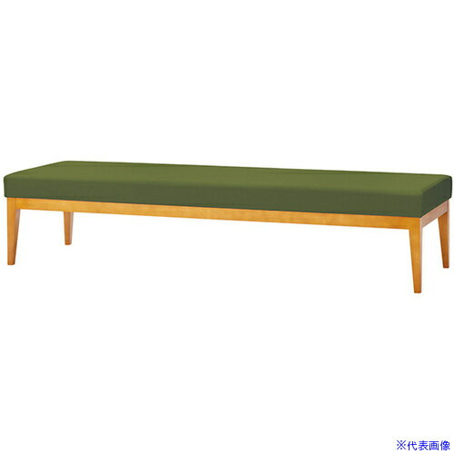 Lobby Chairs - ■NAIKI ロビーチェアー 背なし ビニールレザー張り モスグリーン RC2208MGR(6933278)[送料別途お見積り][法人限定][掲外取寄]