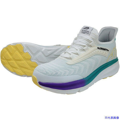 ■喜多 安全スニーカー セーフティスニーカー 疲れにくい厚底クッション 制菌・消臭 ホワイト 25.5 MG5770WH25.5(6936476)[送料別途お見積り][法人限定][掲外取寄]