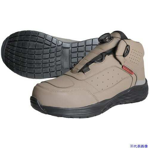 ■富士手袋 作業靴 66—46 くるぶしガードダイヤル安全スニーカー 6646BEIGE26.0(6937119)[送料別途お見..