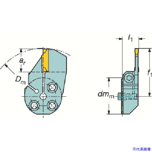 ■SANDVIK コロターンSL コロカット1・2用突切り・溝入れブレード(420) 57025R123F1...