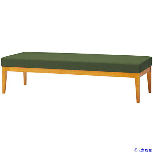 Lobby Chairs - ■NAIKI ロビーチェアー 背なし 布張り ダークグリーン RC2205FDG(6954922)[送料別途お見積り][法人限定][掲外取寄]