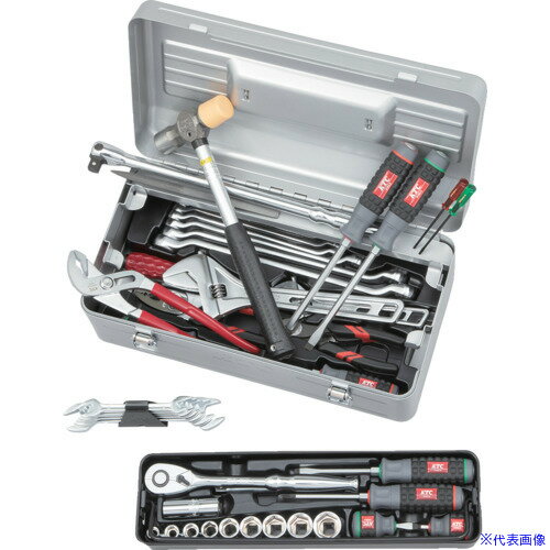 ■KTC 工具セット(片開きメタルケースタイプ)[44点] SK4442S(6963145)