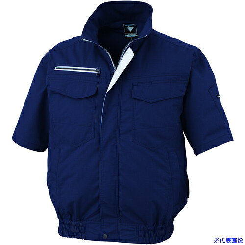 ■XEBEC 空調服半袖ブルゾンXE98032−19−L ディープネイビー XE9803219L(6965659)[送料別途お見積り][法人限定][掲外取寄]
