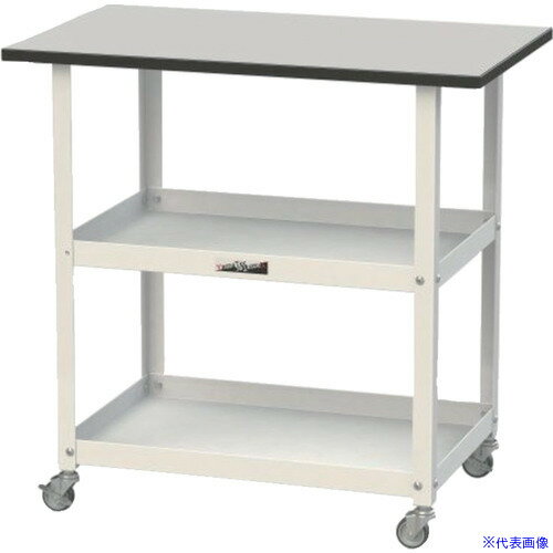 ■ヤマテック 天板付き150ワゴン RoHS2指令対応塩ビシート天板 W750×D450×H738mm ライトグレー/シルキー..