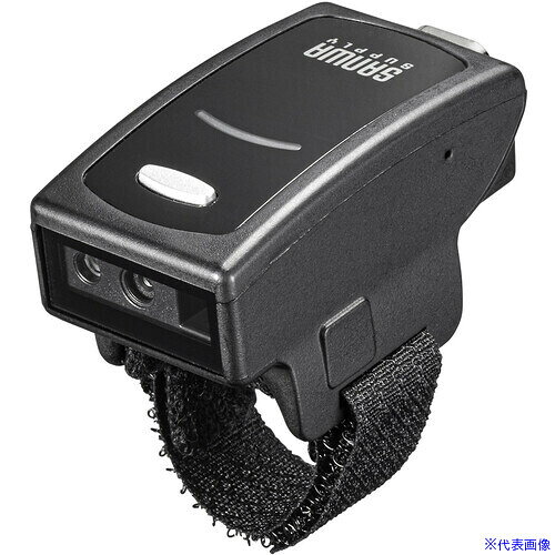 ■SANWA Bluetooth2次元バーコードリーダー(リングタイプ) BCRBT2D5BK(6969951)[法人限定][外直送元]