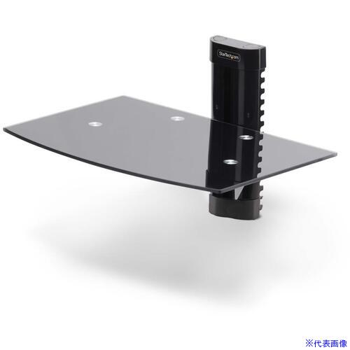 ■StarTech 壁掛けAVラック/1段タイプ/耐荷重7kg/強化ガラス/高さ調整可能/ウォールマウント 収納棚 ウォールシェルフ 1BWALLMOUNTSHELF(6971382)[法人限定][外直送元]