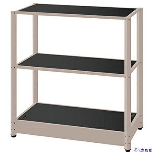 オレンジブック トラスコ中山　TRUSCONAIKI シェルフラック(基本型) メレム MU型/天板：サテンブラック 本体：サテンアッシュトープ/W950×H973 〔品番:MU0909KSTSB〕[ 注番:6981451]特長●オフィス空...