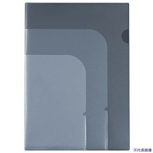 ■ナカバヤシ 3ポケットホルダーダークグレー CHTA4DGY(6982443)[送料別途お見積り][法人限定][掲外取寄]