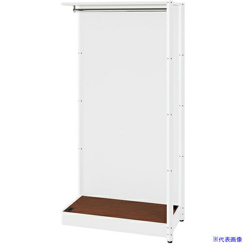 ■NAIKI シェルフラック(ワードローブ メレム MU型/天板：ダークウォールナット 本体：サテンホワイト/W925×H1813 MU0918RWSWWN(6983362)[送料別途お見積り][法人限定][掲外取寄]
