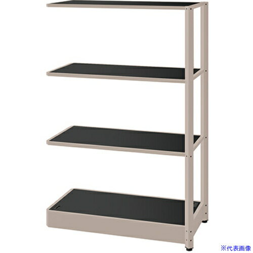 ■NAIKI シェルフラック(連結型) メレム MU型/天板：サテンブラック 本体：サテンアッシュトープ/W925×H1393 MU0914RSTSB(6983394)[送料別途お見積り][法人限定][掲外取寄]