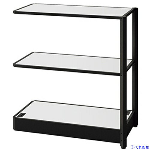 ■NAIKI シェルフラック(連結型) メレム MU型/天板：サテンホワイト 本体：サテンブラック/W925×H973 MU0909RSBSW(6983396)[送料別途お見積り][法人限定][掲外取寄](3.0)
