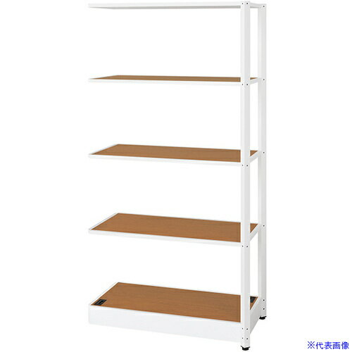 ■NAIKI シェルフラック(連結型) メレム MU型/天板：ミディアムウォールナット 本体：サテンホワイト/W925×H1813 MU0918RSWMW(6984906)[..