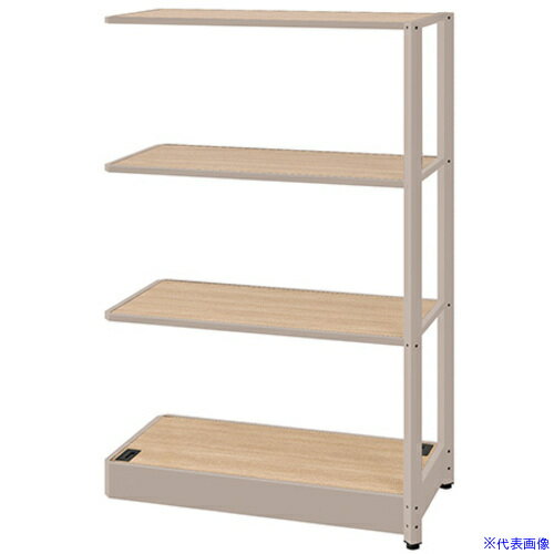 オレンジブック トラスコ中山　TRUSCONAIKI シェルフラック(連結型) メレム MU型/天板：サンドオーク 本体：サテンアッシュトープ/W925×H1393 〔品番:MU0914RSTSO〕[ 注番:6984943]特長●オフィス空...