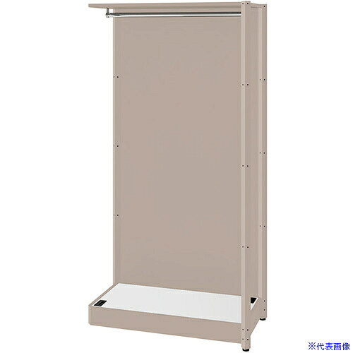 オレンジブック トラスコ中山　TRUSCONAIKI シェルフラック(ワードローブ メレム MU型/天板：サテンホワイト 本体：サテンアッシュトープ/W925×H1813 〔品番:MU0918RWSTSW〕[ 注番:6986540]特長仕様...