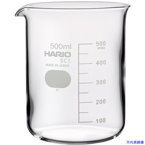 ■HARIO ビーカー500ml(個箱入り) BK500(6986582)×24[送料別途お見積り][法人限定][外直送]