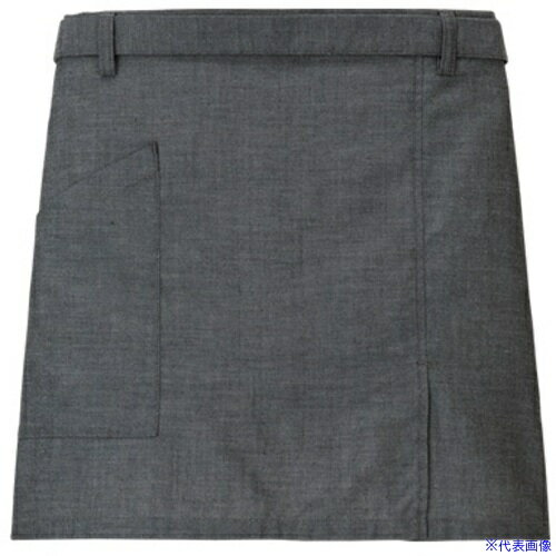 ■サンペックス 腰エプロン ショート丈 飲食店 カフェ 作業用 グレー F SAPU1301B3F(6992456)[送料別途..
