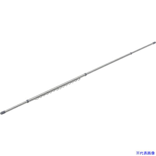 ■IRIS 108766 分割できるステンレス物干し竿2.8m(ハンガー掛付き) SU280CH(6995961)[送料別途お見積り][法人限定][掲外取寄]