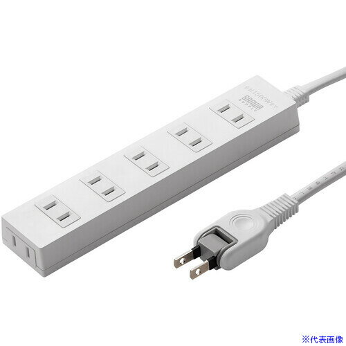 ■SANWA 火災予防タップ ホワイト 6個口 10m TAPTSH610N2(6998912)[法人限定][外直送元]