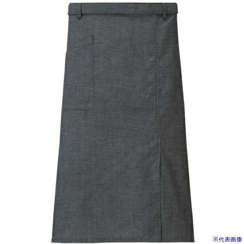 ■サンペックス 腰エプロン ロング丈 飲食店 カフェ 作業用 グレー F SAPU1302B3F(7002034)[送料別途お..