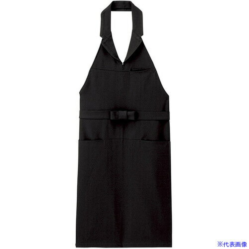 ■サンペックス カマーエプロン 飲食店 カフェ 作業用 ブラック S GA6149S(7005196)[送料別途お見積り][法人限定][掲外取寄]
