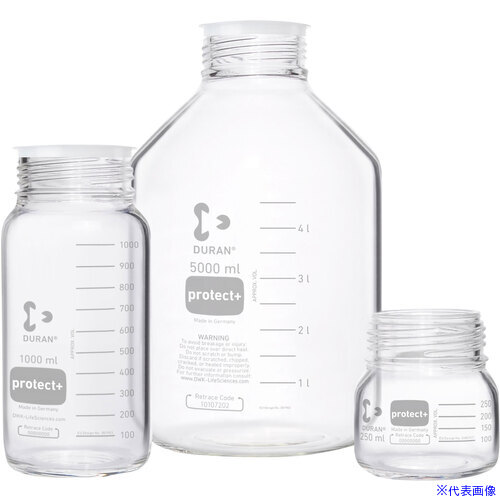 ■SIBATA プロテクトプラスコートねじ口びん 広口 びんのみ 5000mL 0175505000(7006...