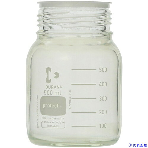 ■SIBATA プロテクトプラスコートねじ口びん 広口 びんのみ 500mL 10入 017550500A(7006628)[送料別途お見積り][法人限定][掲外取寄]