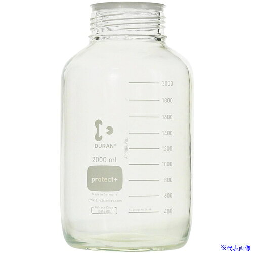 ■SIBATA プロテクトプラスコートねじ口びん 広口 びんのみ 2000mL 6入 0175502000A(7006629)[送料別途お見積り][法人限定][掲外取寄]