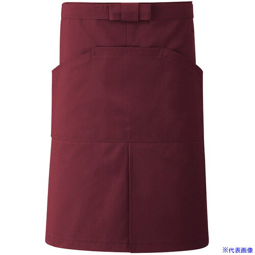 ■サンペックス 腰エプロン 飲食店 カフェ 作業用 ボルドー F BA1536F(7006750)[送...