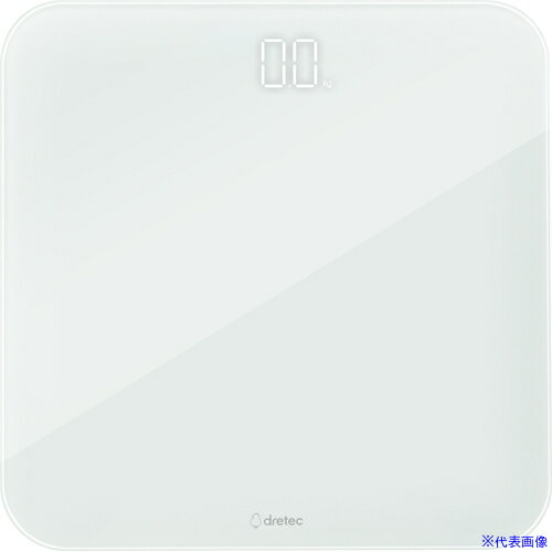 オレンジブック トラスコ中山　TRUSCOdretec 体重計 ボディスケール「グラッセ」 ホワイト 〔品番:BS185WT〕[ 注番:7006976]特長●暗い場所でもよく見えるLED表示のガラス体重計です。●のると自動で測定を開始します...
