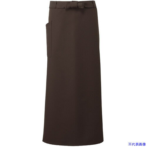 ■サンペックス 腰エプロン ロング丈 飲食店 カフェ 作業用 ブラウン F CA1630F(7008291)[送料別途お見..