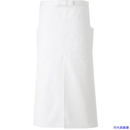 ■サンペックス 腰エプロン ロング丈 飲食店 カフェ 作業用 ホワイト L BA1529L(7008299)[送料別途お見積り][法人限定][掲外取寄]