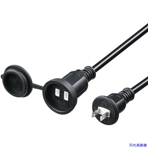 オレンジブック トラスコ中山　TRUSCOSANWA 防雨型電源延長コード ブラック 10m 〔品番:TAPEX25B10〕[ 注番:7011542]特長●屋外でも使える防水性の高い電源延長コードです。●絶縁体とシースには、柔軟性に優れた材料を使用しており作業性に優れています。●耐久性に優れたソフトVCTケーブル（コード）を採用しています。●簡素化した簡易包装パッケージで、使用後のごみも減らせて開梱作業も簡単です。●使わない時はカバーを付けて、ホコリや汚れから差し込み口を守ります。仕様●色：ブラック●電源コード長(m)：10仕様2●定格容量：15A・125V（1500Wまで）●PSE適合規格：あり●差し込み口形状：2P●プラグ形状：2P（防雨キャップ対応）●プラグ仕様：平行型●コード：VCT 1.25平方ミリメートル×2心、仕上がり外形寸法 約φ9.35mm●使用地域：日本国内のみ。日本以外ではご使用いただけません。材質/仕上セット内容/付属品注意原産国（名称）日本JANコード4969887790809本体質量1280gオレンジブック トラスコ中山　TRUSCOSANWA 防雨型電源延長コード ブラック 10m 〔品番:TAPEX25B10〕[注番:7011542][本体質量：1280g]分類》工事・照明用品》コードリール・延長コード》延長コード☆納期情報：オレンジブック掲載以外でメーカー直送品（送料元払い）【法人限定＝会社名ご記入お願い致します。】※北海道・沖縄・離島は運賃別途商品も含む